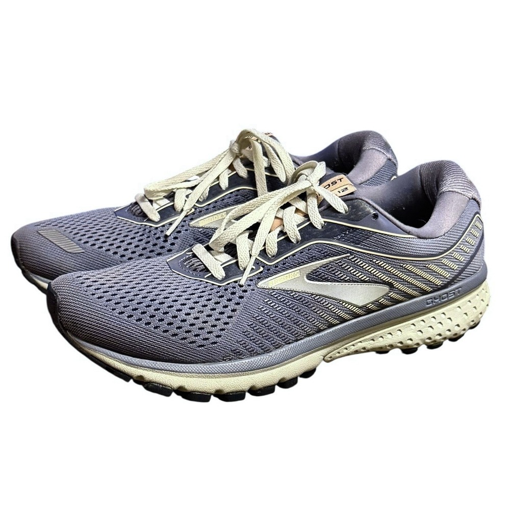 Brooks Ghost 12 1203051B086 Women's Gray Purple Running Shoes Size 9.5 B Comfort